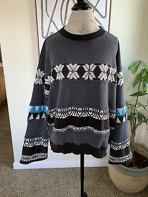 #ad We The Free Ski Sweater XS Nordic Fair Isle Holiday Oversized Pullover Jumper $38.00