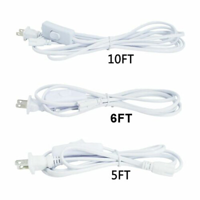 4 24PCS 5FT 6FT 10FT LED Power Cords Cable With ON OFF Switch For LED Light Bulb $59.39