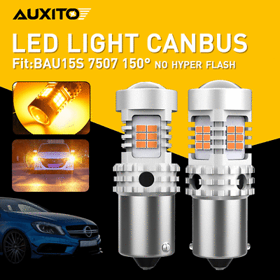 #ad 2X BAU15S 7507 LED Turn Signal Light Amber Canbus No Hyper Flash Error Free EDO $18.89