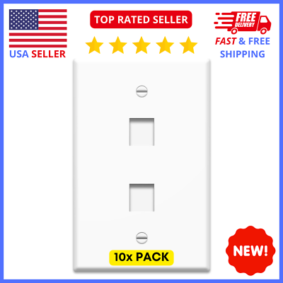 #ad 2 Port Oversized Wall Plate Double Gang Wall Plate Large Wall Plate 10X PACK $13.43