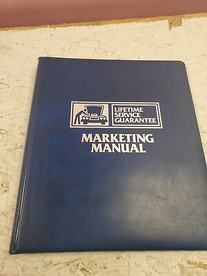 #ad Vintage Ford Blue Vinyl Lifetime Service Guarantee Marketing Manual Binder $20.00