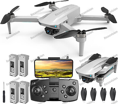 #ad FPV Wifi RC Drone With HD Camera 4K Foldable Quadcopter Selfie 1080P Remote $51.99