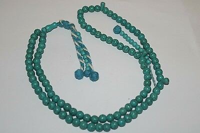 #ad Natural Blue Turquoise Round 99 Prayer Beads Islamic Rosary سبحه صلاه 99 حبه $180.00