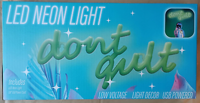 #ad LED Neon Light quot; Dont Quitquot; Low Voltage Light Decor USB Powered $5.00