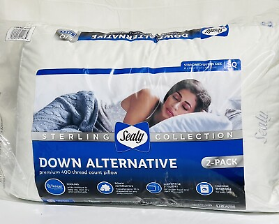 #ad Sealy Sterling Down Alternative 400 Thread Count Pillow Standard Queen 2 Pack $25.00