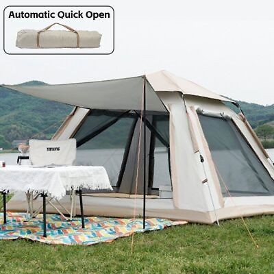#ad 5 8 Person Outdoor Automatic Quick Open Tent Rainfly Waterproof Camping Tent $340.28