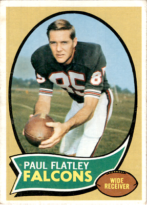 #ad 1970 Topps Football #66 Paul Flatley Atlanta Falcons $1.89