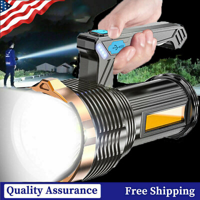 High Powered 12000000LM LED Flashlight Super Bright Torch USB Rechargeable Lamp $13.98