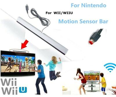 #ad #ad Wired Remote Motion Sensor Bar IR Infrared Ray Inductor For Nintendo Wii Wii U $5.49