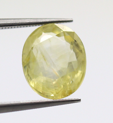 #ad Light Yellow Color Eye Clean Natural Loose Sapphire Oval Cut Gemstone 2.61 Ct $242.73