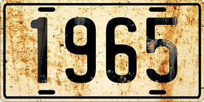 #ad Dodge Ford or Chevrolet antique vehicle 1965 Weathered License plate $14.95
