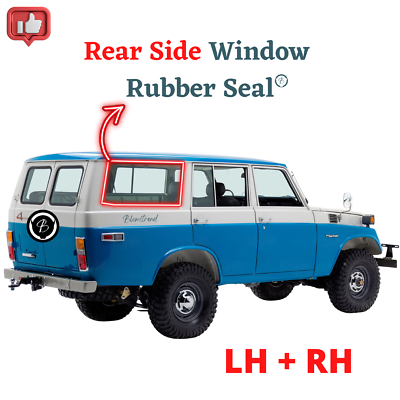 #ad Pair Toyota Land Cruiser FJ55 1968 1980 Rear Side Window Glass Rubber Seal $299.00