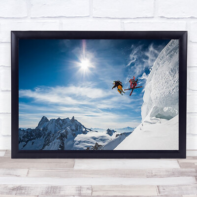#ad Jumping Legends Action Alps Extreme France Freeride Free ski Freestyle Art Print GBP 9.99