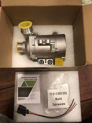#ad MOSTPLUS Electric Engine Water Pump with 3 bolts M41001K Compatible with BMW NEW $84.99