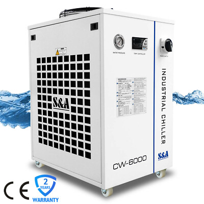#ad USA 220V Samp;A CW 6000BN Industrial Water Chiller for Cooling 30W 300W Fiber Laser $1539.00