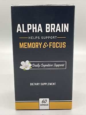 #ad Alpha Brain Memory amp; Focus Daily Cognitive Support 60 CAPSULES EXP::02 2026.. $24.99