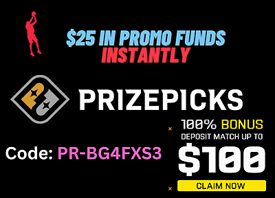 #ad PrizePicks $25 in free funds and $100 deposit match Fantasy Sports Promo Code $2.65