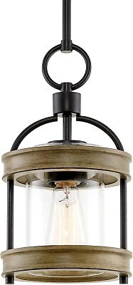 #ad Kira Home Esperanza 14quot; 1 Light Farmhouse Pendant Light Cylinder Glass Shade $37.96