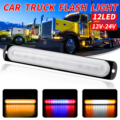 12 24V LED Light Bar Car Truck Strobe Flash Emergency Warning Lamp Waterproof $9.75
