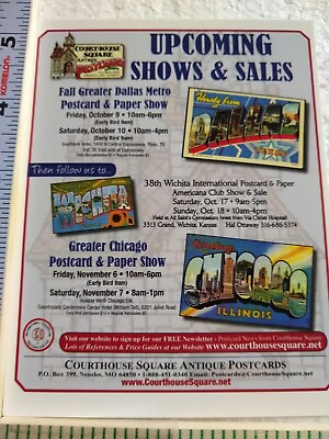 #ad Postcard Courthouse Square Antique Postcards Ads $9.09