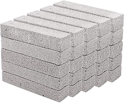 #ad 25 Pack Pumice Stone For Cleaning Scouring Pad Toilet Bowl Ring Remover Stick Cl $26.99