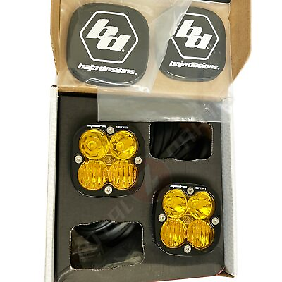 Baja Designs® Squadron Sport™ LED Pair Amber Driving Combo Lights amp; Rock Guards $280.85