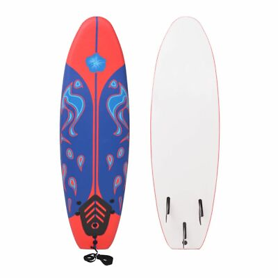 #ad Surfboard Blue and Red 66.9quot; vidaXL $314.30