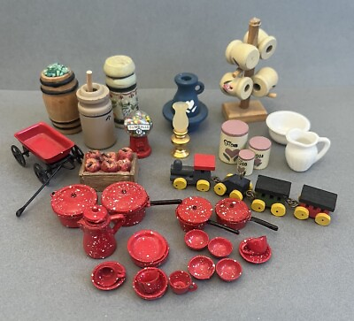 #ad Lot of 20 Assorted Dollhouse Miniatures Housewares Kitchenwares 1:12 $30.00