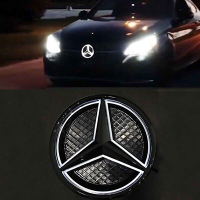 Car Front Grille LED Emblem Light for Mercedes Benz Illuminated Logo Star Badge $38.88