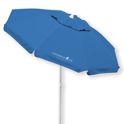 #ad Caribbean Joe 7Ft Blue Octagon Beach Umbrella $20.43