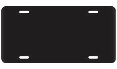 #ad CUSTOM BLANK MATTE BLACK LICENSE PLATE ALUMINUM METAL TAG FOR CARS $7.50