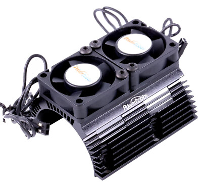 #ad Powerhobby Aluminum Heat Sink W Dual Cooling Fan 1 8 Motor Black : Arrma Kraton $22.95