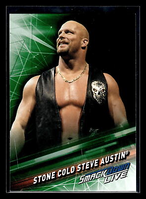 #ad 2019 Topps WWE Smackdown Live #87 Stone Cold Steve Austin Green Mint New $3.99