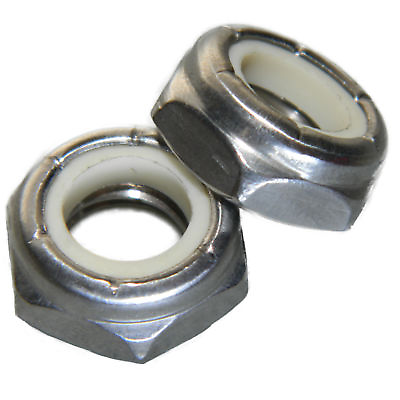 #ad 3 8 24 Jam Hex Nuts Stainless Steel 18 8 Nylon Locking Qty 10 $8.90