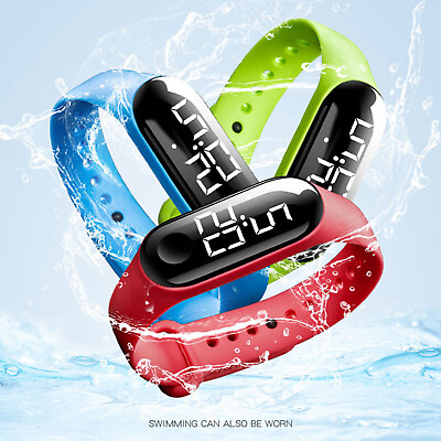 #ad Fashion Digital LED Sports Watch Unisex Silicone Band Toddler Digital Watch Boys $0.99