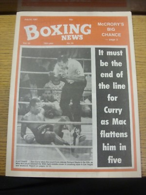 #ad 24 07 1987 Boxing News: Magazine Vol.43 No.30 Content To include Don Curry T GBP 3.99