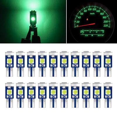20X T5 3030 Green LED Gauge Cluster Dash Instrument Light Bulb 73 74 58 $10.79