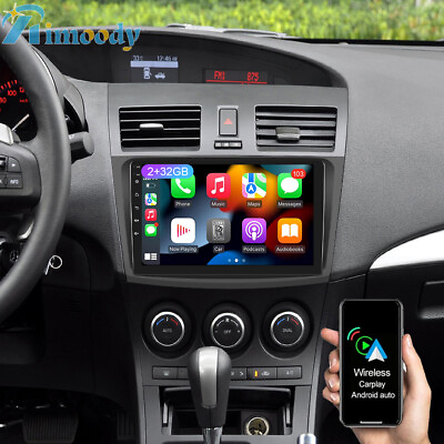 #ad 9quot; For Mazda 3 2010 2013 Android 13 Carplay Car GPS Navi Radio Stereo RDS 232GB $109.99
