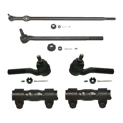 #ad 6 PC Set Steering Drag Links 3 Tie Rod Ends 2 Sleeves Ford F250 85 94 4WD F 250 $102.84
