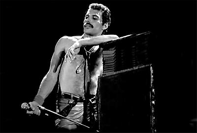 #ad Queen Band Freddie Mercury B W 8x10 Glossy Photo $8.99