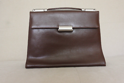 #ad Mandarina duck brown leather Satchel Bag $50.00