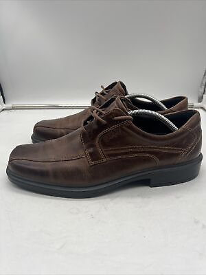 #ad Ecco Light Shock Point Leather Brown Lace Up Shoes Mens EU Size 45 US 11.5 $39.99