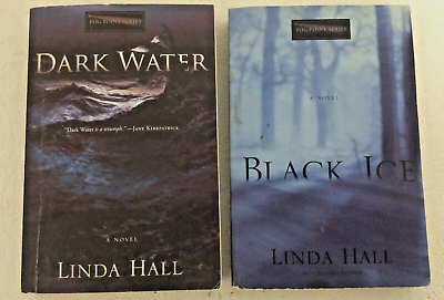 #ad Linda Hall Fog Point Series Dark Waters and Black Ice lot of 2 paperbacks $13.99