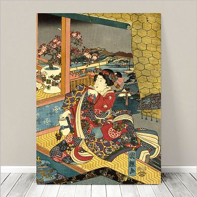 #ad Beautiful Japanese GEISHA Art CANVAS PRINT 8x12quot; Blossoms #2 AU $11.69