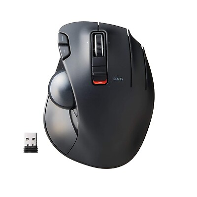 #ad ELECOM EX G Trackball Mouse 2.4GHz Wireless Thumb Control Sculpted Ergonom... $37.90