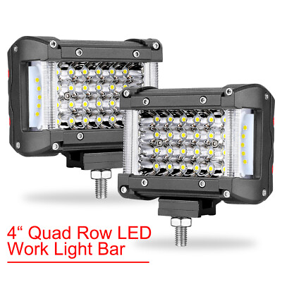 Pair 4quot; Cube Pods LED Work Lights Spot Flood Driving Off Road Side Shooter Lamps $29.98