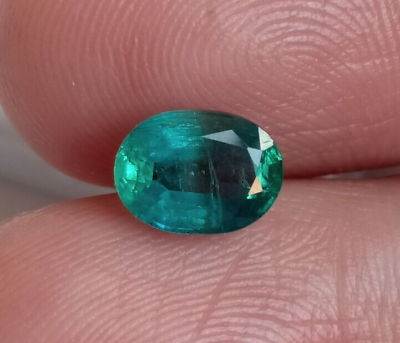 #ad 1.48 Cts Zambian Emerald Oval Shape Green Luster Gift For Women Loose Gemstone $198.90