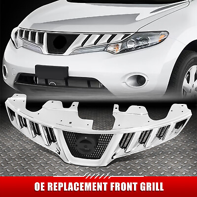 #ad For 09 10 Nissan Murano OE Style Chrome Molding Black Insert Front Upper Grille $77.22