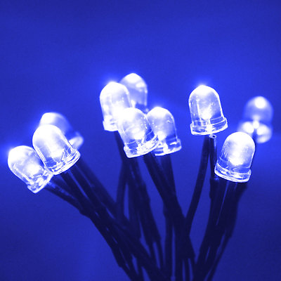 #ad #ad 20pc 8mm LED Blue Lamp 55cm Pre Wired Diffused Emitting Diode Light Bulb 9 12V $6.95
