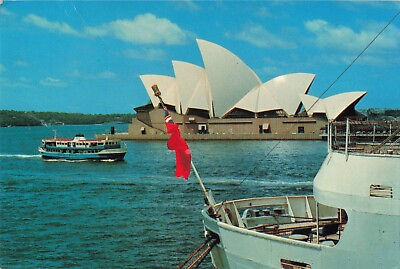 #ad Sydney New South Wales Australia Opera House Boats Vintage Postcard $6.39